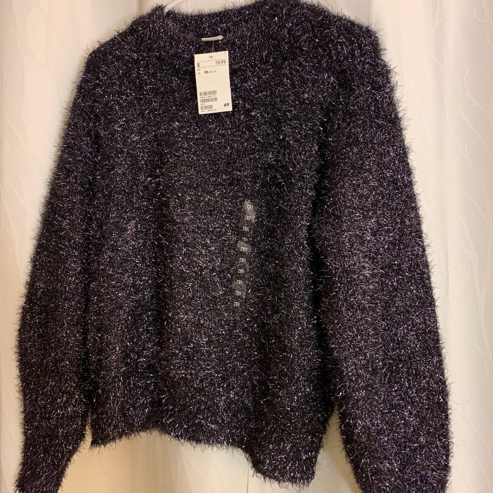 Blue Metallic Sweater